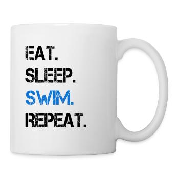 Schwimmen Schwimmer - Tasse - Weiß - Rechts