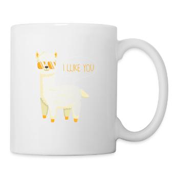 Lama Alpaca Pako I Llike You I Like You Funny - Mug - white - Right