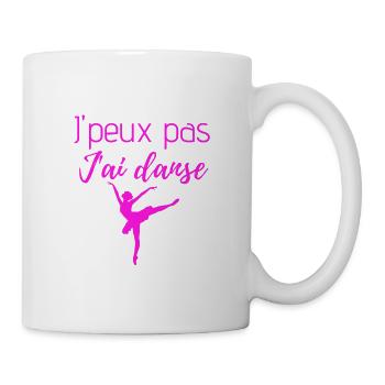 J'peux pas j'ai danse danseuse ballerine fuchsia - Mug blanc - blanc - Droite