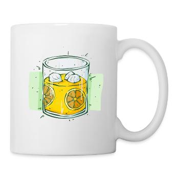 Orangensaft - Tasse - Weiß - Rechts