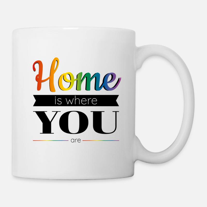 La maison est là où tu es noir - Mug blanc - blanc