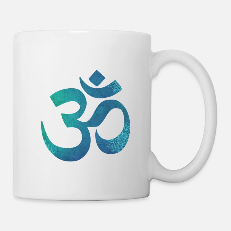 Om mandala blue - Mug - white