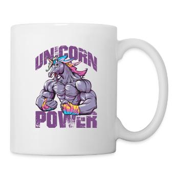 Einhorn Power Fitness - Tasse - Weiß - Rechts