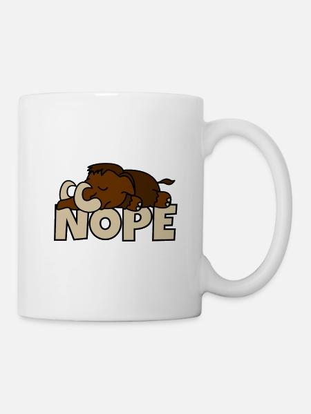 Nope Mammut Urzeit - Tasse - Weiß