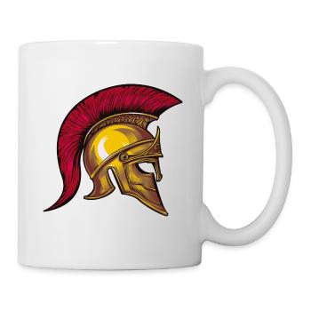 spartaner helm symbol - Tasse - Weiß - Rechts
