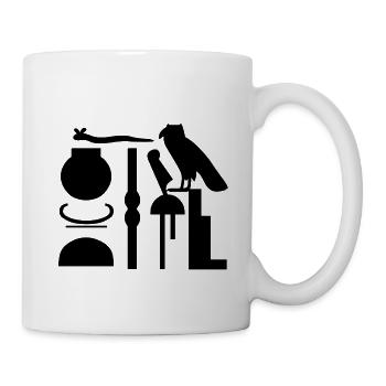 Symbole aus dem alten Ägypten - Tasse - Weiß - Rechts