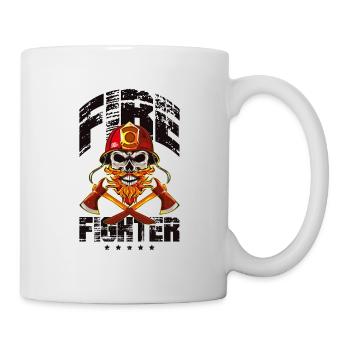 Pompier pompier squelette - Mug blanc - blanc - Droite