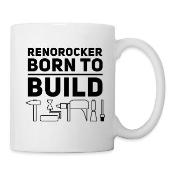 Renorocker Born to Build DO-IT-YOURSELFer from the beginning - Mug - white - Right