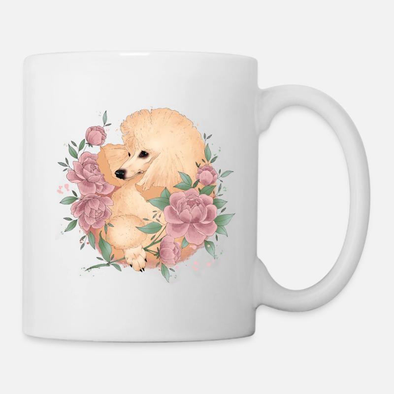 poodle apricot - Mug - white