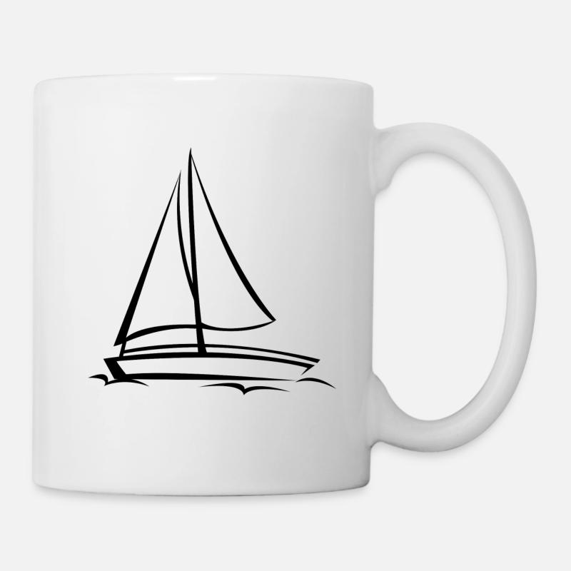 Voilier - Mug blanc - blanc