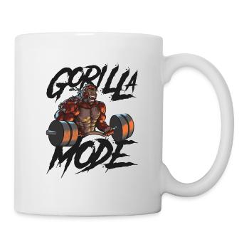 Gorilla mode beast power gym fitness - Mug - white - Right