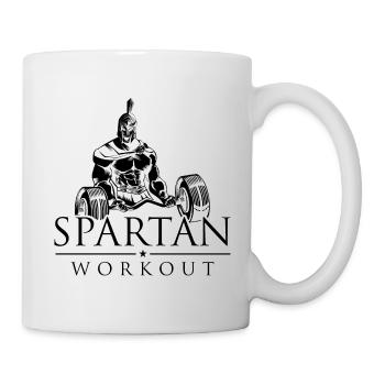 Spartan workout gym muscle fitness - Mug - white - Right