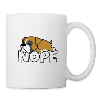 Nope boxer dog - Mug blanc - blanc - Droite