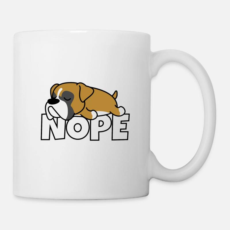 Nope boxer dog - Mug blanc - blanc