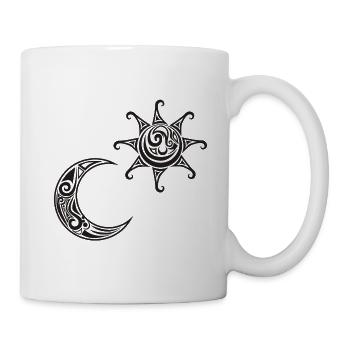 Sun and Moon Tattoo Design - Mug - white - Right