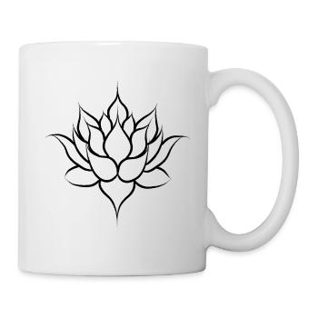 Yoga lotus flower meditation lotus flower - Mug - white - Right