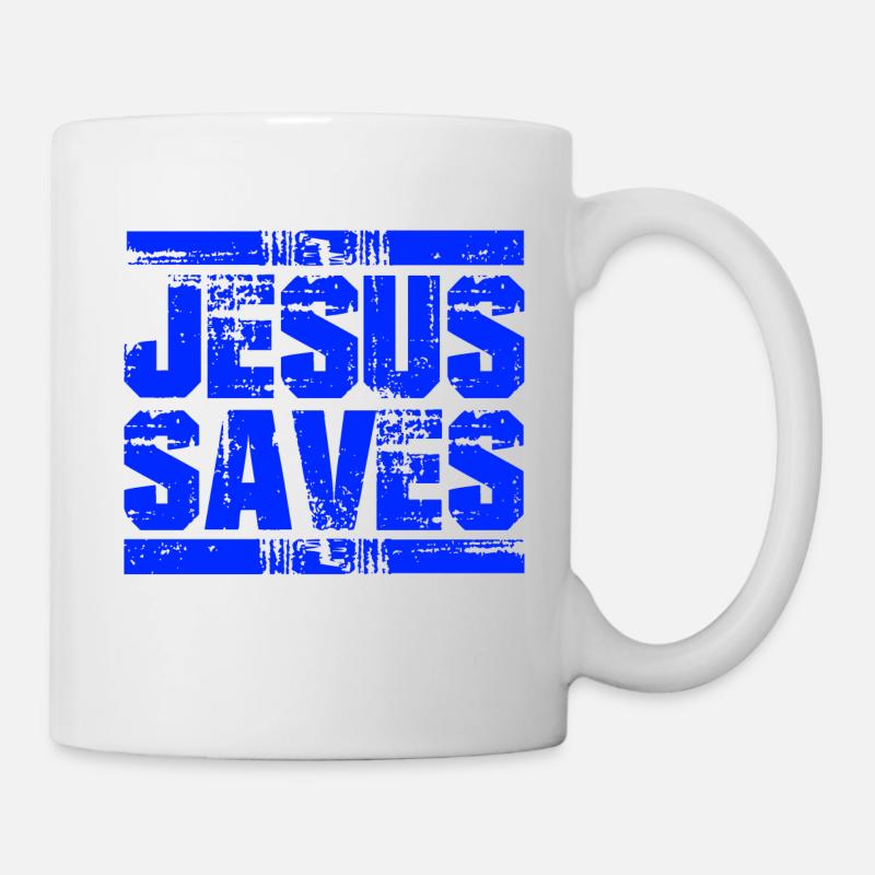 jesus saves - Tasse - Weiß