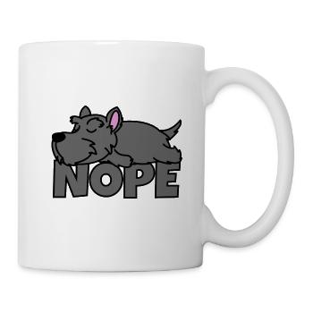 Nope Scottish Terrier dog - Mug blanc - blanc - Droite