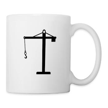 Kran - Tasse - Weiß - Rechts
