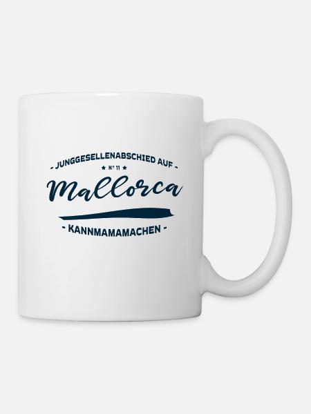 Junggesellenabschied auf Mallorca - kannmamamachen - Tasse - Weiß