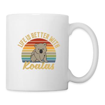 Koala retro life is better with koalas - Mug - white - Right