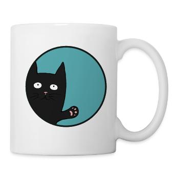 Black cat Cute Black Cat - Mug - white - Right