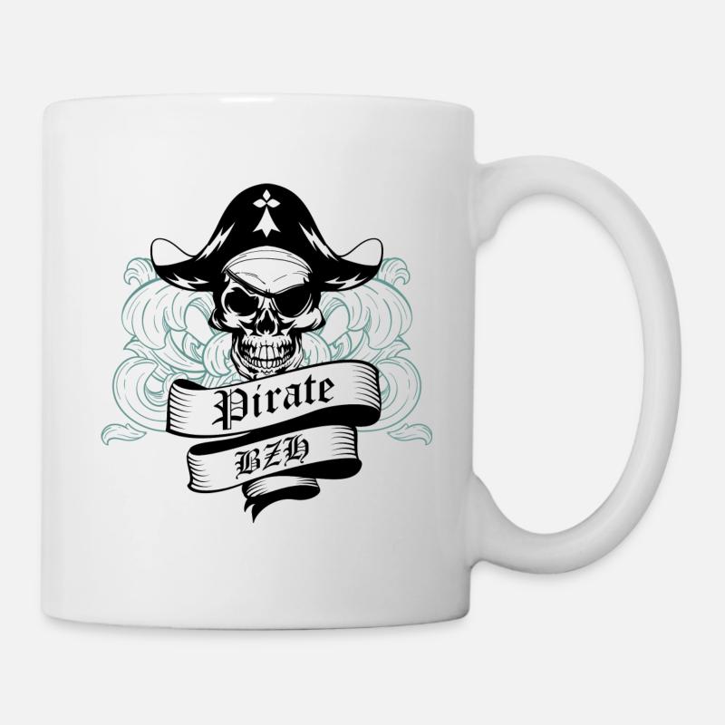 Pirate BZH - Mug blanc - blanc