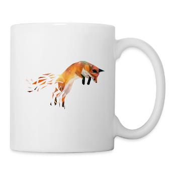 Fuchs geometrisch Motiv - Tasse - Weiß - Rechts