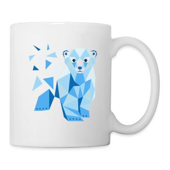 Geometrischer Eisbär - Tasse - Weiß - Rechts