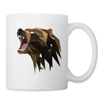 Bär geometrisch - Tasse - Weiß - Rechts