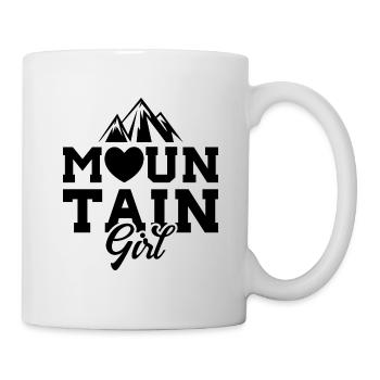 Berg Mädchen Liebe Herz - Tasse - Weiß - Rechts