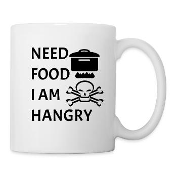 need food i am hangry - Tasse - Weiß - Rechts