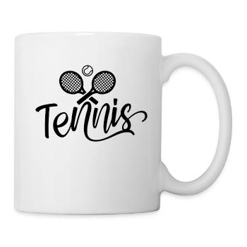 Tennis Sport Raquettes de tennis - Mug blanc - blanc - Droite