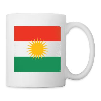 Kurdistan Masque visage idée cadeau - Mug blanc - blanc - Droite