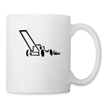 Lawn mower landscaping - Mug - white - Right