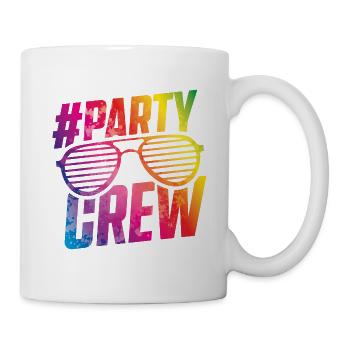 party crew colorful - Mug - white - Right