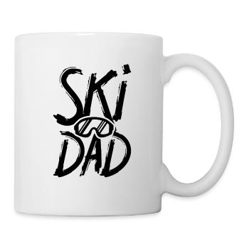 Ski Papa Vatertag Skiing Spruch - Tasse - Weiß - Rechts