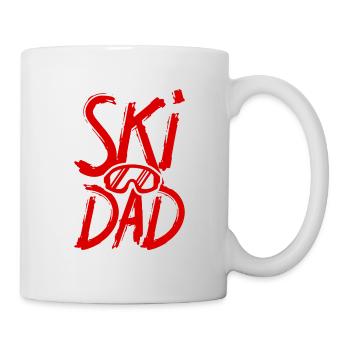 Ski Papa Vatertag Skiing Spruch - Tasse - Weiß - Rechts