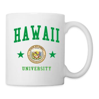 Hawaii University - Tasse - Weiß - Rechts