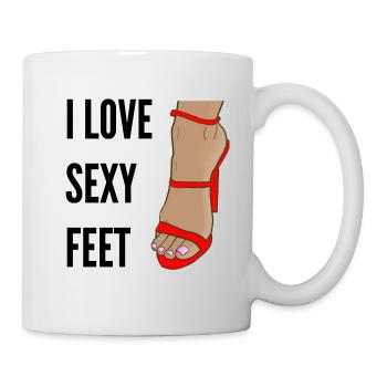 I love sexy feet - Mug - white - Right