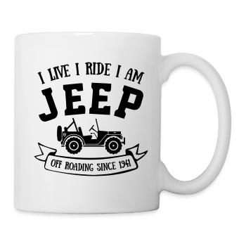 La vie de jeep - Mug blanc - blanc - Droite