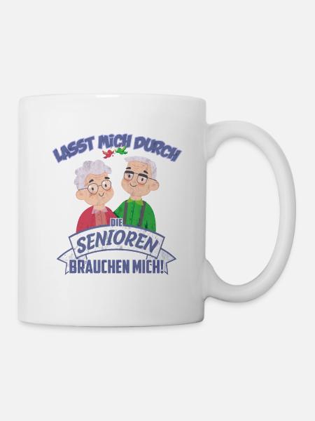 Senioren brauchen mich | Altenpflege Pfleger - Tasse - Weiß