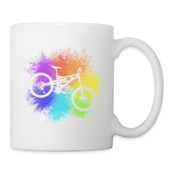 Colorful mountain bike - Mug - white - Right