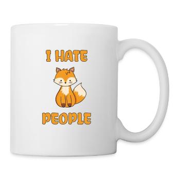 I Hate People Fuchs - Tasse - Weiß - Rechts