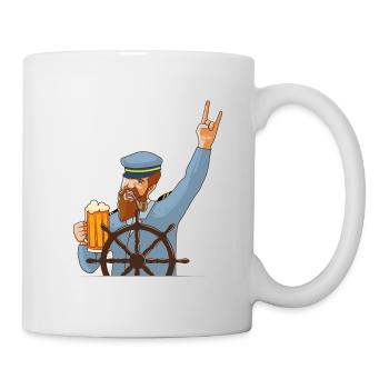kapitän seemann comic bier - Tasse - Weiß - Rechts