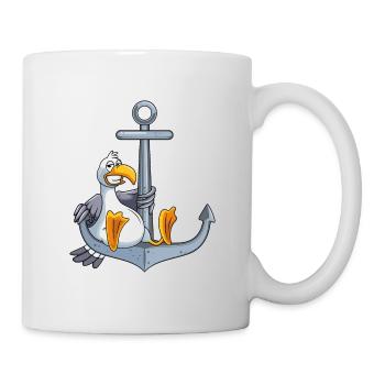 anker möwe comic - Tasse - Weiß - Rechts