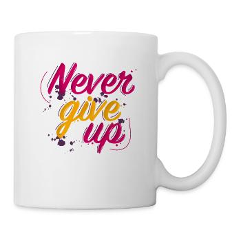 N'abandonnez jamais - Mug blanc - blanc - Droite