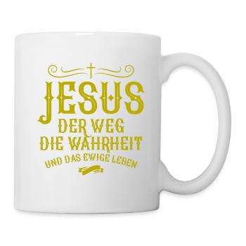 Jesus Christus Weg Wahrheit - Tasse - Weiß - Rechts