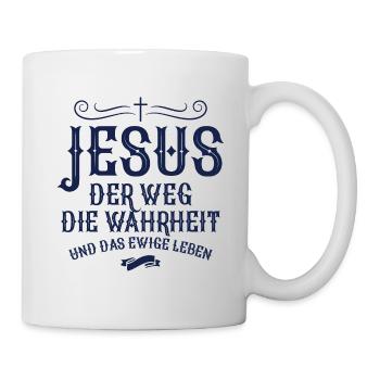 Jesus Christus Wahrheit Rettung - Tasse - Weiß - Rechts