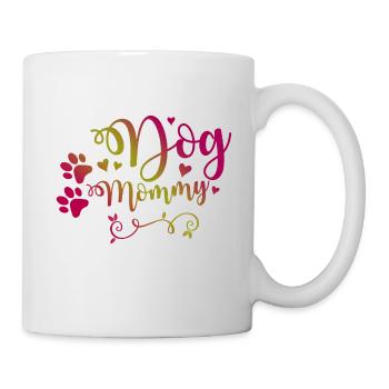 Dog Mom Dogs Mama Heart Dog Paw - Mug - white - Right
